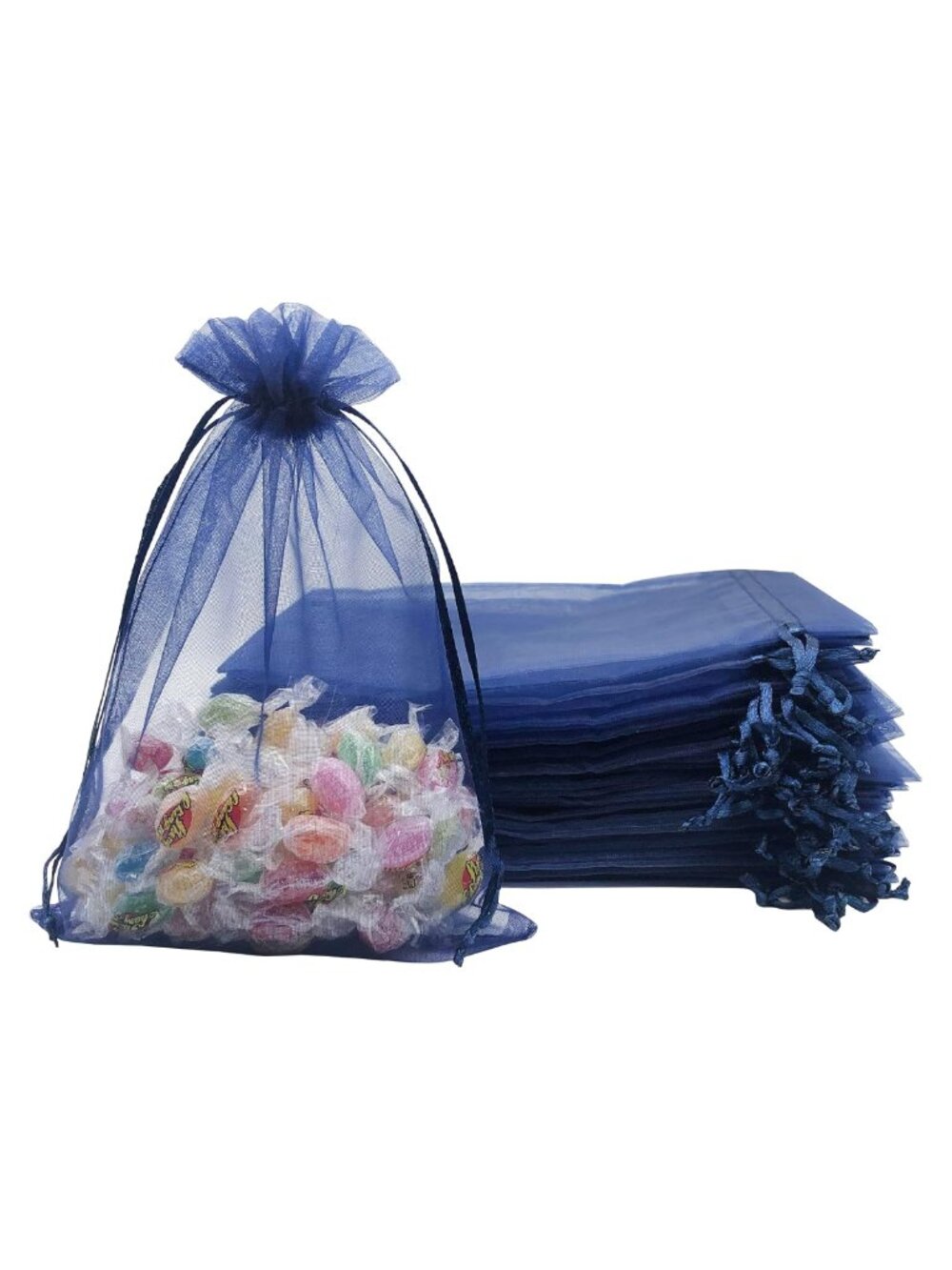100PCS Sheer Organza Bags 5x7 Mesh Drawstring Jewelry Wedding Favor Pouches